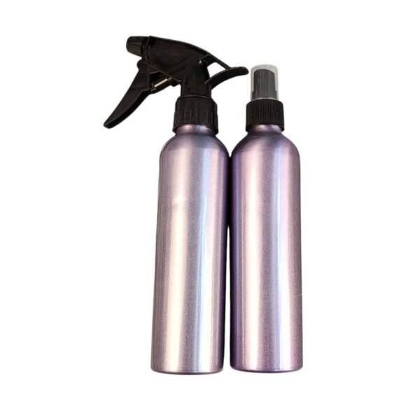 Aluminum Spray & Pump Bottles 2-Pack With Black Caps For Plant Garden Beauty Or - Picture 1 of 4